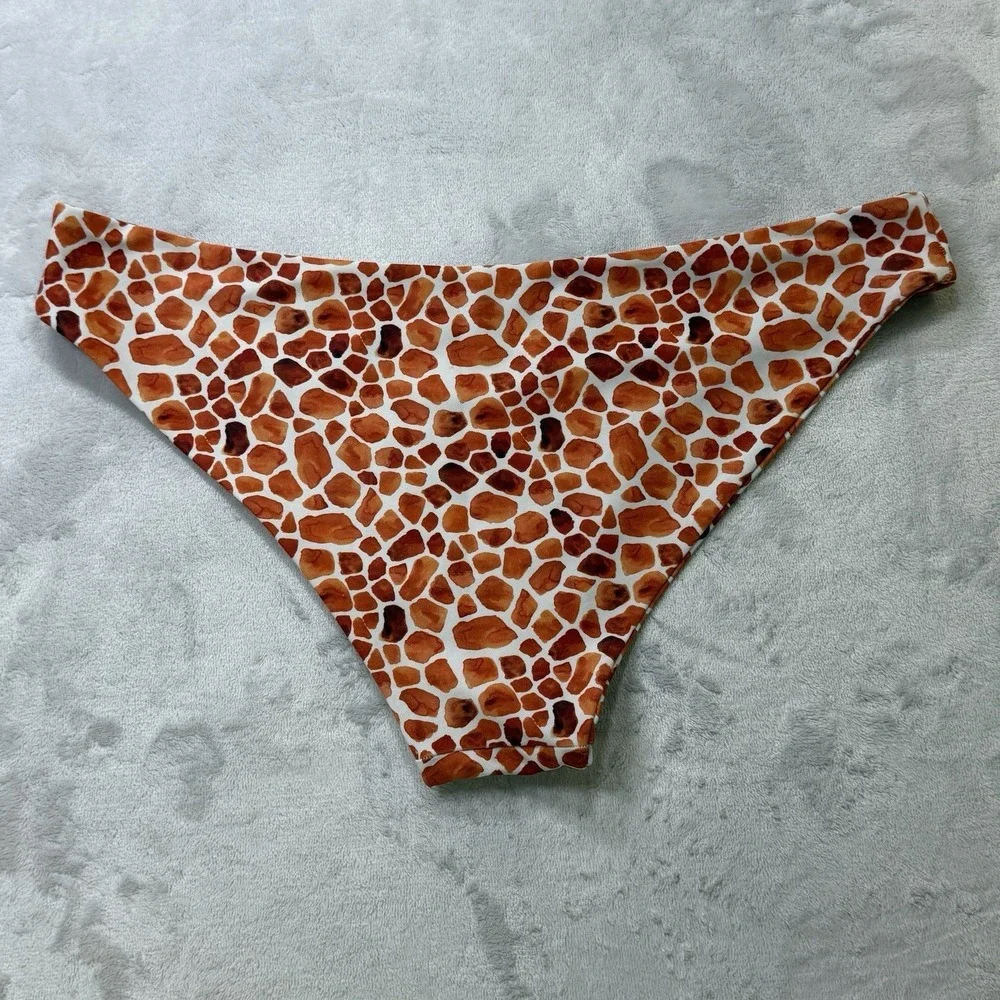 Kulani Kinis Bikini Bottom Womens XL Safari Print Full‎ Coverage